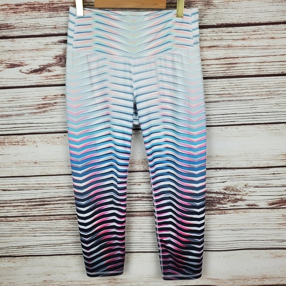 Athleta Womens Small Prism HR Chaturanga Capri Crop Athletic Leggings       #138 - Picture 1 of 7